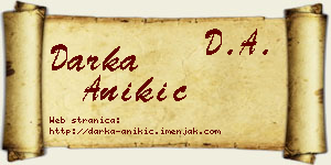 Darka Anikić vizit kartica